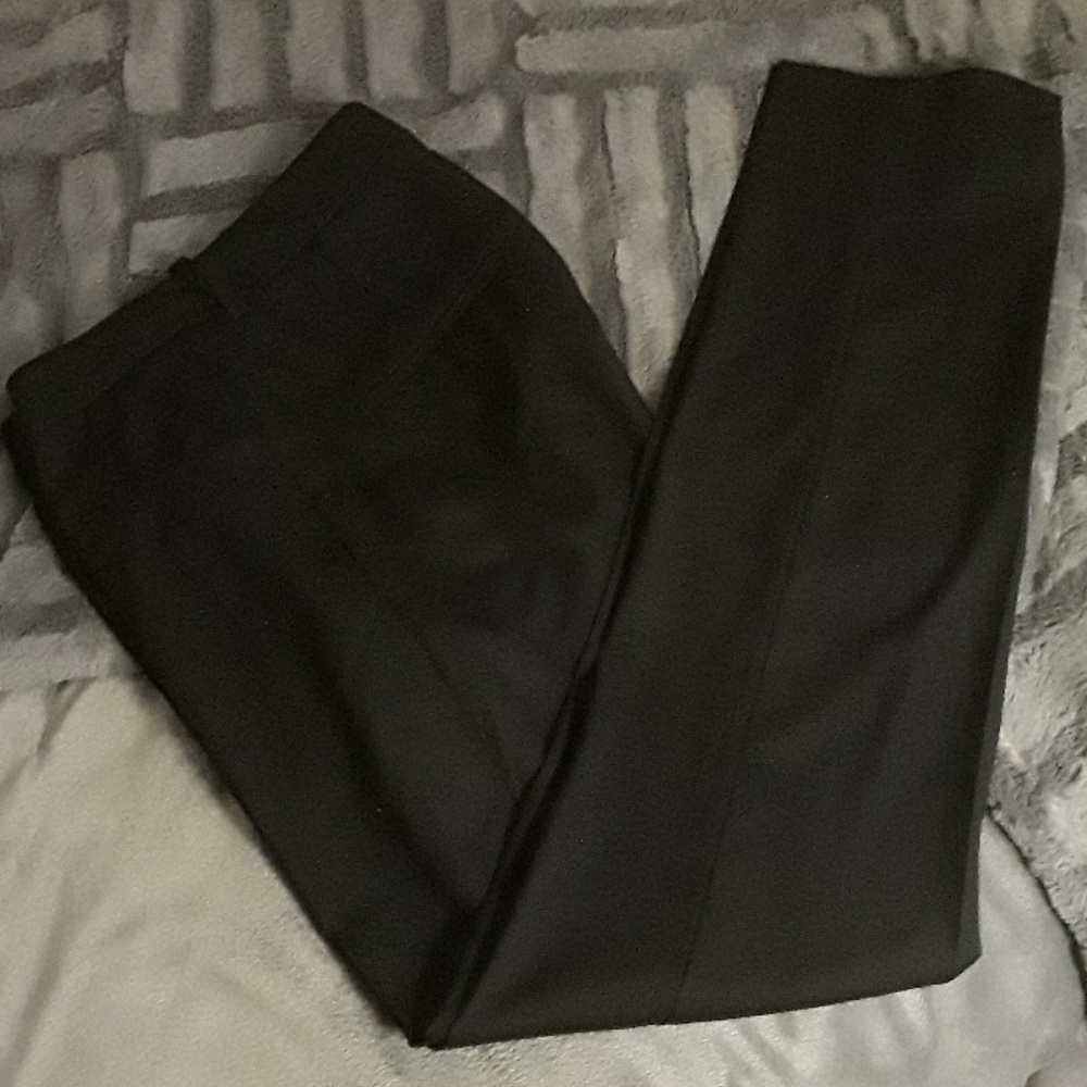 Black Straight-Leg Work Pants - Size 2